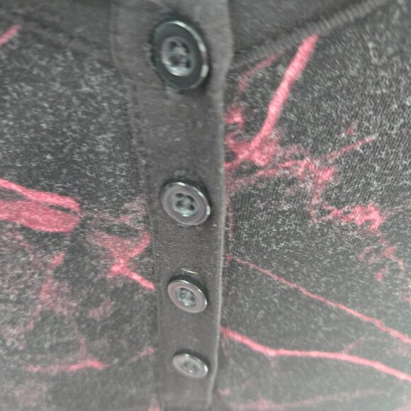 Torrid Black Pink Super Soft Marble Galaxy Raglan Sleeve Midi Dress Size 1/1X - Picture 3 of 11